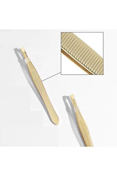 xolo Gold Akustik Cımbız Serisi Kalın Düz Uçlu Kıl Tüy Kaş Cımbızı XLC516