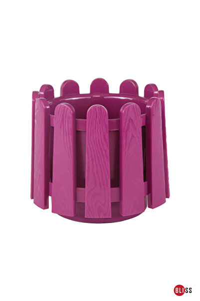 Bliss 2,6 Lt İstanbul Balkon Saksısı Çit Görünümlü Drenaj Izgaralı Bahçe Veranda Denizlik Saksı