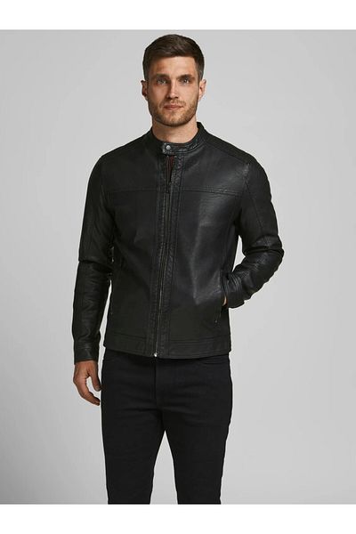 Jack & Jones JJEWARNER JACKET NOOS FAUX LEATHER JACKET COAT 82461-24