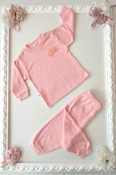 dubi baby Baby Girl Salmon Color 2-Piece Baby Set with Snap-On Shoulder and C...