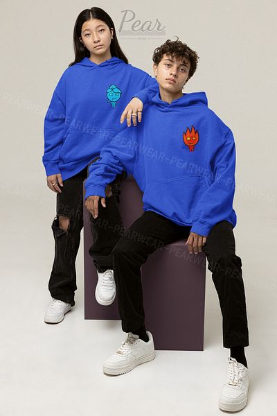Pear Wear Φούτερ Unisex με στάμπα Fireboy Watergirl Lover κοστούμι oversize