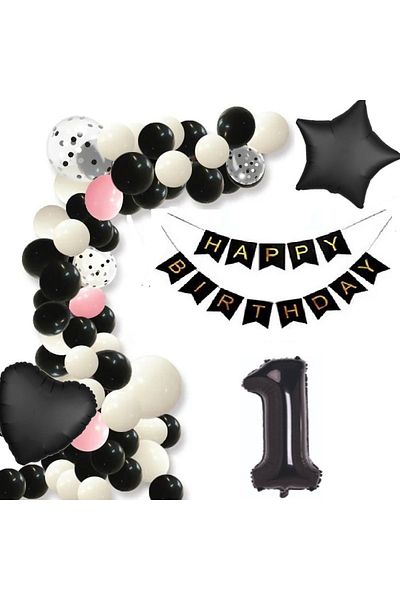 DÜVENCİ TİCARET BLACK AND WHITE CONCEPT BALLOON SET