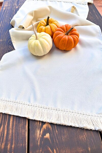 Bc Home Krem Püsküllü Runner - Krem (40 X 140 CM)