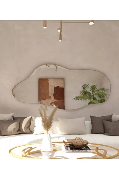 FNC CONCEPT Yatay Duvar Aynası Konsol Banyo Aynası 140x65cm