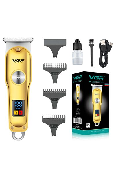 VGR Egonex Saç Kesme Elektrikli Tıraş Makinesi Led Akıllı Ekran Taşınabilir S...