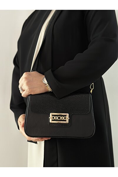 mossi Black Cover Faux Leather Women's Hand and Shoulder Bag