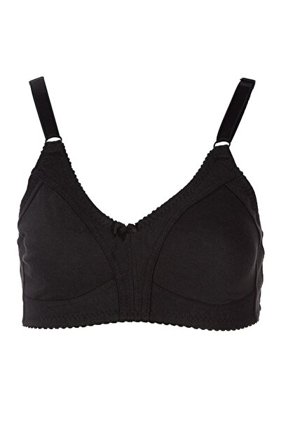 jilly jo 351 Sutien de întărire din bumbac pieptănat negru