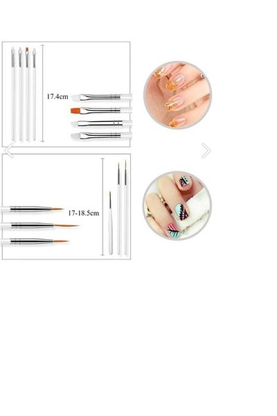 hobi market art Σετ πινέλων Nail Art Nail Decoration Σετ 15 επαγγελματικών πινέλων ζωγραφικής