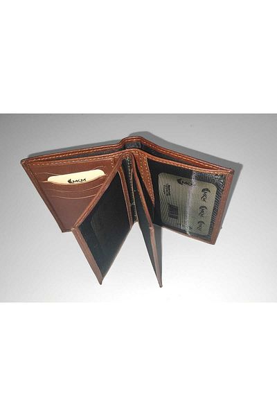 firdevsi hobi Real Leather Vertical Men's Wallet-gold series