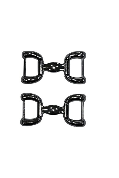İsmet toka Shoes Metal Accessory Front Buckle Black Nickel (1 PAIR) - Metal A...
