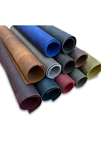 ipekbazaar Crazy Parça Deri 40*25 cm Deri Hobi İçin Crazy Deri Hakiki Deri Parçası