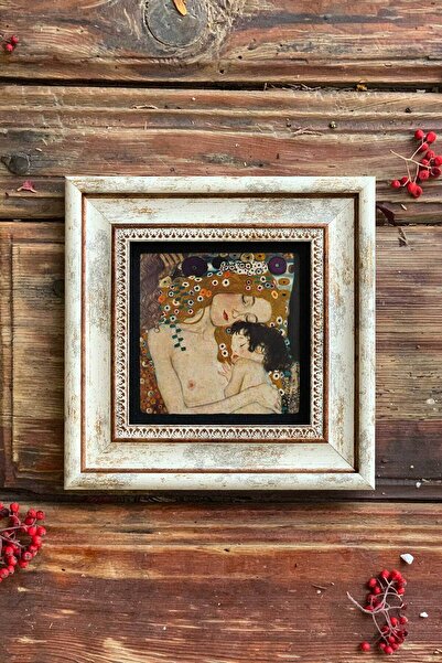 FİNS STONE DECOR Gustav Klimt Çerçeveli Taş Duvar Dekoru Tablo 20x20 cm-Wall ...
