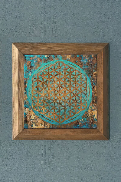 FİNS STONE DECOR Tablou din piatră cu cadru solid - Decor de perete - Aripioa...