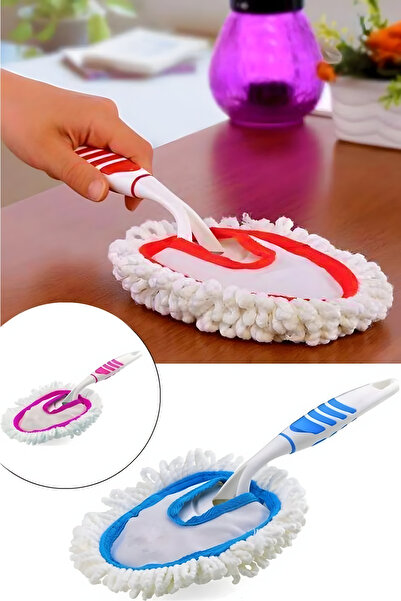 FırsatVar Mikrofiber Toz Alıcı Aparatı Fırça Toz Alma Püskülü Kısa Saplı Tv Masa Vitrin Temizlik Fırçası