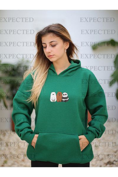 EXPECTED Γυναικείο φούτερ με κουκούλα με κουκούλα με στάμπα με κουκούλα