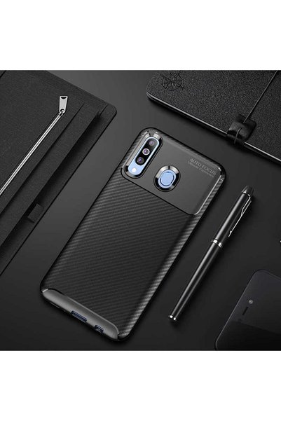 GRABONO Samsung Galaxy M30 Case Carbon Fiber Look Ultra Thin Carbon Case