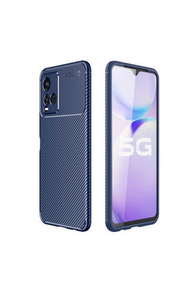 GRABONO جراب Vivo Y21S مصنوع من ألياف الكربون وغطاء من الكربون فائق النحافة
