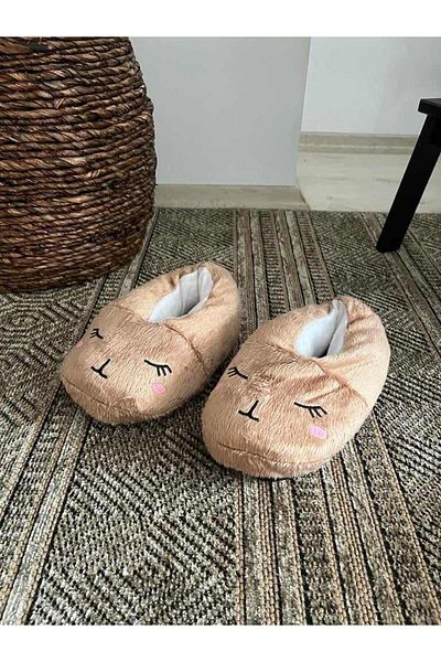 Behtah Kundura Зимни удобни меки домашни ботуши Panduf с фигура на котка