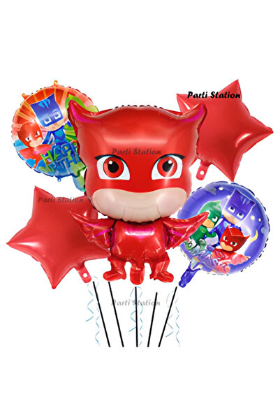 Parti Station PjMasks Baykuş Kız Konsept Doğum Günü Balon Set Pijamaskeliler ...