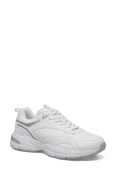 Kinetix Hectic Pu W 3Pr White Silver Women's Running Shoes