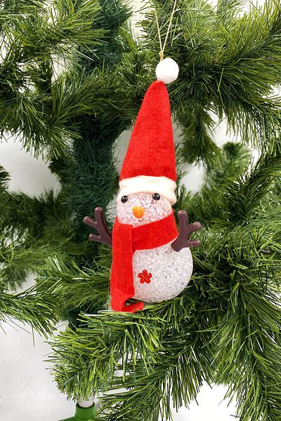Yusuf Dirik YD Party Supplies Christmas Tree Ornament Lighted Snowman 15 cm