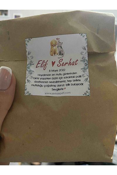 Pali 50 Pieces 12x20cm Gusseted Kraft Gift Package Packaging Bag Şamua Paper Bag