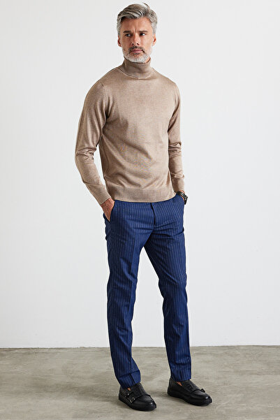 Livio Ferri Ανδρικό πλεκτό πουλόβερ με κανονική εφαρμογή με ζιβάγκο