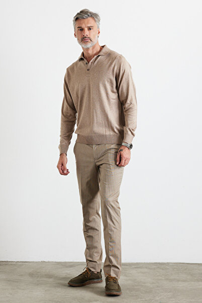 Livio Ferri Ανδρικό πουκάμισο με κανονικό κόψιμο πλεκτό πουλόβερ με γιακά