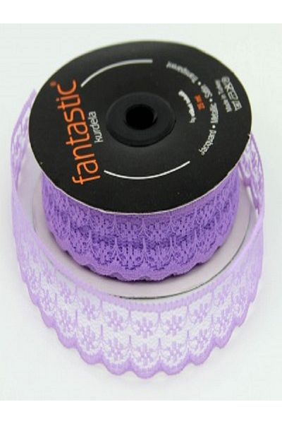 Kazanabil TULLE RIBBON FANTASTIC LACE WITH MOTIF 25 METERS PURPLE