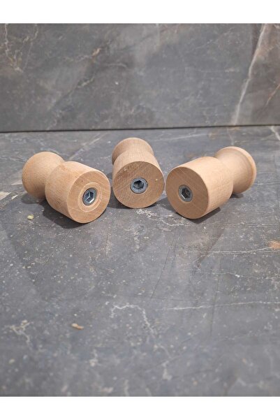 Adatepe Ahşap 3 Lü Duvar Askılık Modern Natural Vernikli