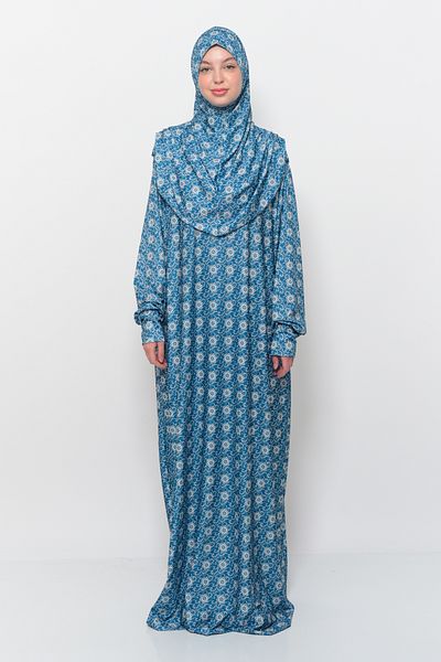 Altobeh Mâneci practice dintr-o singură bucată cu model de soare și batic detașabil Lycra Hijab Rochie de rugăciune 990-0302