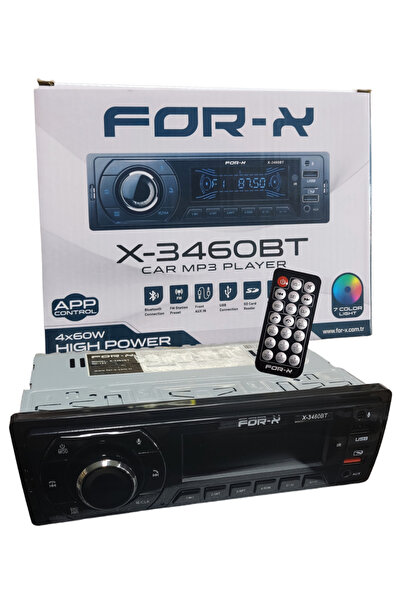 For-X X-3460bt Oto Teyp Yeni Model 4*60w Bt Usb Sd 7 Renk Işık