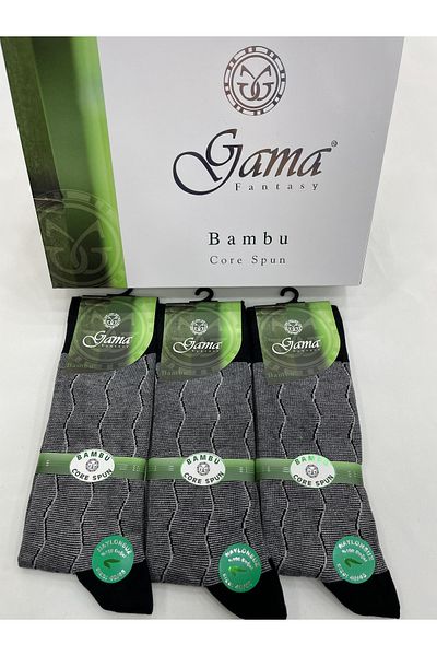 Gama Çorap 3 τεμάχια μπαμπού 100% φυσικές ανδρικές κάλτσες χωρίς νάιλον με χοντρές χειμερινές κάλτσες
