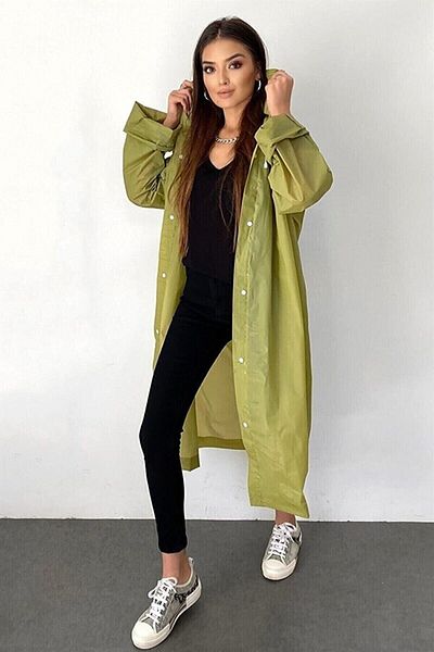 ÖNDER MODA Marlux Γυναικείο Αδιάβροχο Ανδρικό Αδιάβροχο Eva με κουκούλα και κουμπωτά
