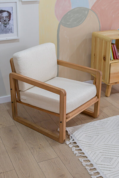 Quppa Home 'dan Masif Kayın Ağacı El Işçiliği Iskandinav Koltuk - Qp-dz-694