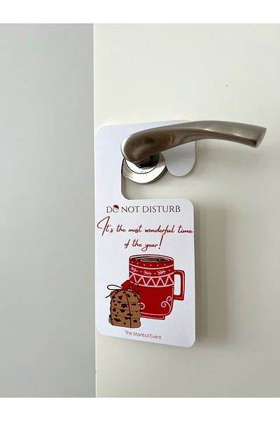 The Istanbul Event New Year/New Year Themed Door Handle Hanger - It's The Toast Wonderful Time Of The Year - Do Not Disturb