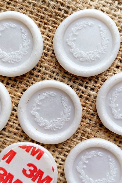 Dekorden Ready envelope seal - White pearl (50 pieces)