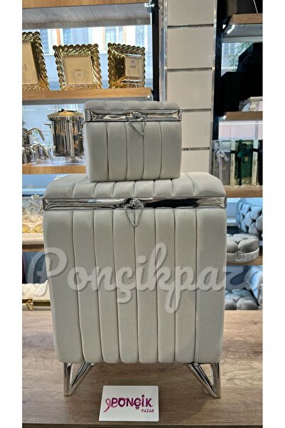 PONCİKPAZAR 3 Lü Çizgili Çamaşır Sepeti Seti