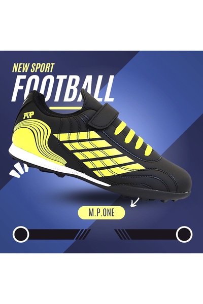 MP ONE Kidessa 1746-1350 Παιδικά παπούτσια ποδοσφαίρου Astroturf με λουράκια μαύρα πράσινα