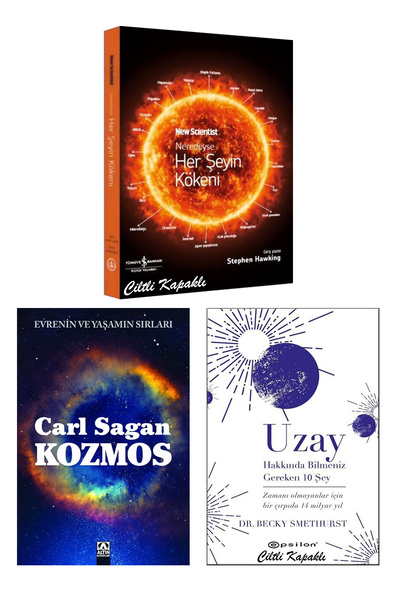 TÜRKİYE İŞ BANKASI KÜLTÜR YAYINLARI Kozmos Carl Sagan Uzay Hakkında Bilmeniz Gereken 10 Şey Ciltli Neredeyse Her Şeyin Kökeni Ciltli