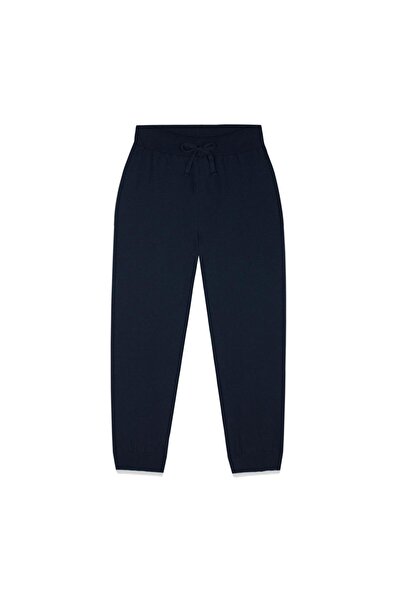 Antebies Navy White Knitwear Tracksuit Set - Contrast Detailed