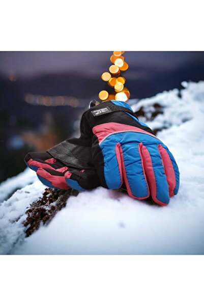 by.accessoriess Mavi Su Geçirmez Kadın Kar Eldiveni