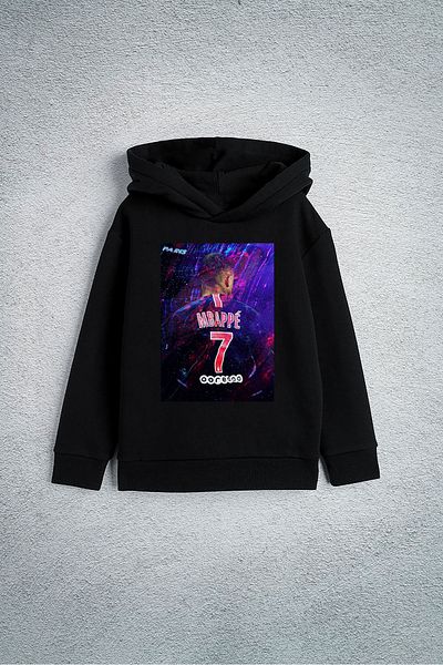 Darkia Kylian Mbappé Custom Design Printed Hooded Kids Men's Sweatshirt