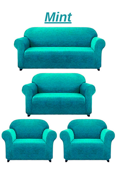 FurkanTicaret 3+2+1+1Husă de canapea Woven Jacquard. cu cauciuc, flexibil, sc...