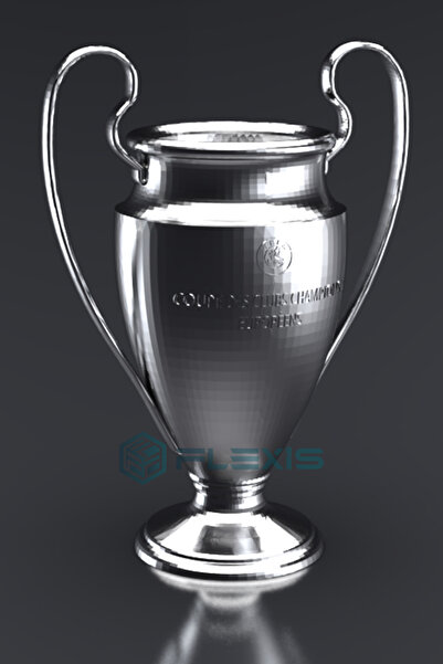 UĞUR MOBİLYA UEFA ŞAMPİYONLAR LİGİ KUPASI BOY  METALİK KAPLAMA 40 CM HEDİYELİK Maket