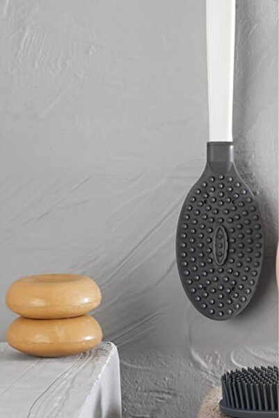 Flosoft Uzun Saplı Vücut Masaj Fırçası, Çift Taraflı Sırt Kese Banyo Duş Masaj Yumuşak Fırça FÜME