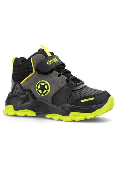 Alessio 022 Thermo Non-Slip Sole Water Resistant Children's Boots BLACK GREEN