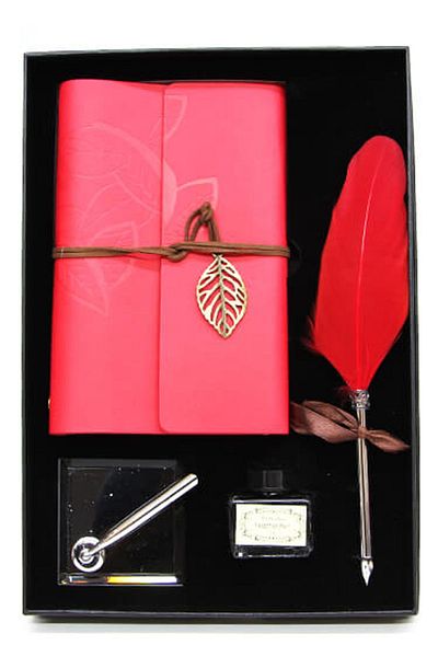 moryconcept Divit Inkwell Notebook and Feather Pen Set