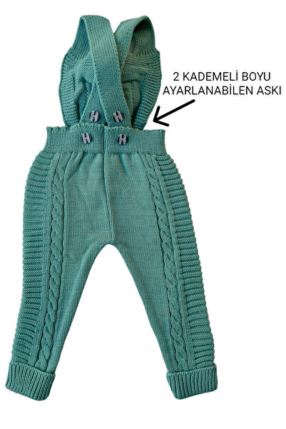 gogo bici Winter Winter Teddy Bear Hanger Buttoned Baby Kids Knitwear Tights Salopet