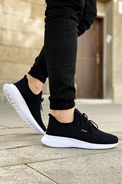 Deri De Luxe Triko Spor Ayakkabı